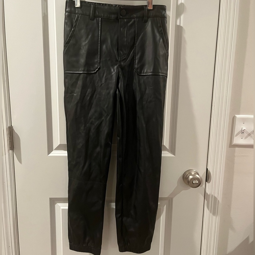 Kendall & Kylie Black faux Leather Trousers
